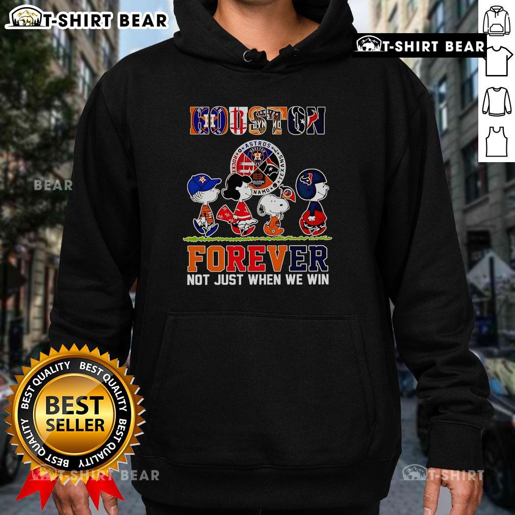 Top Peanuts Houston Forever hoodie featuring bold graphics, perfect for fans celebrating team spirit and style.