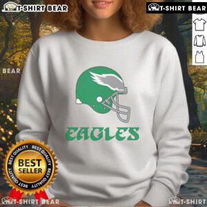 Top Philadelphia Eagles E-A-G-L-E-S pullover sweatshirt featuring team colors and logo, perfect for fans.