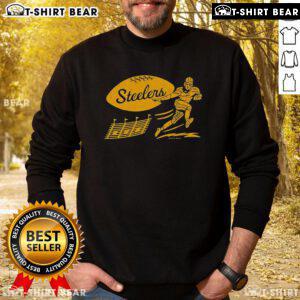 Vintage Pittsburgh Steelers football sweatshirt showcasing classic team logo and colors, perfect for fans and collectors.