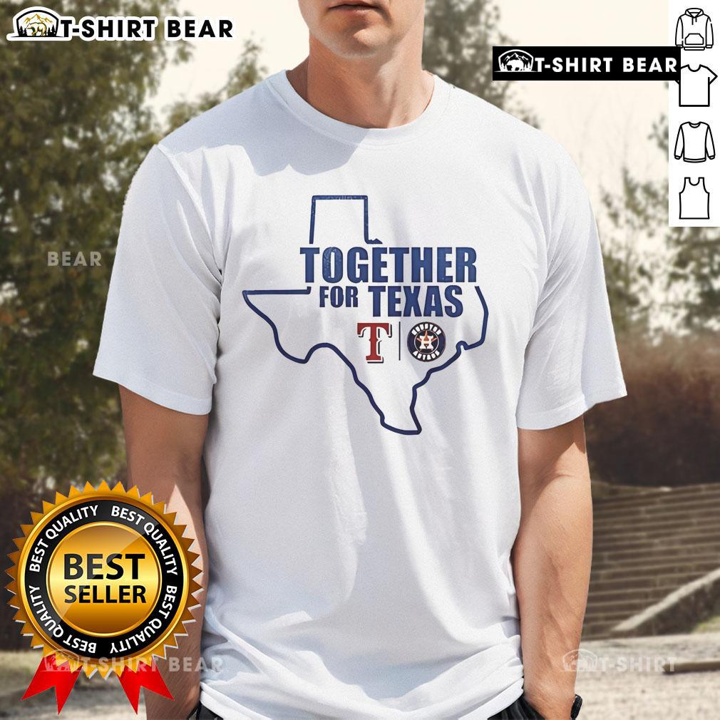 Top Pray For Texas Rangers Houston Texas Logo Map T-Shirt with bold graphics showcasing Texas pride and team spirit.