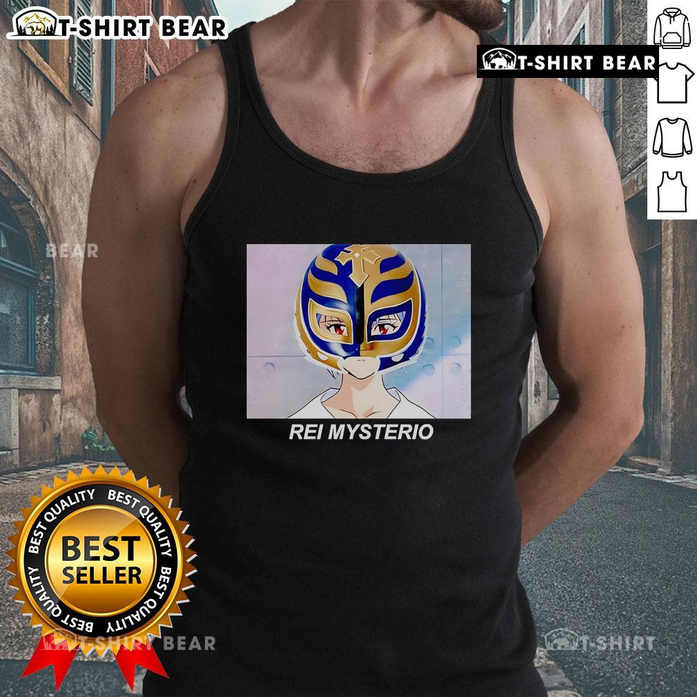 Top Rei Mysterio Rei Ayanami Anime Tank Top featuring colorful graphic design and stylish anime-inspired art.