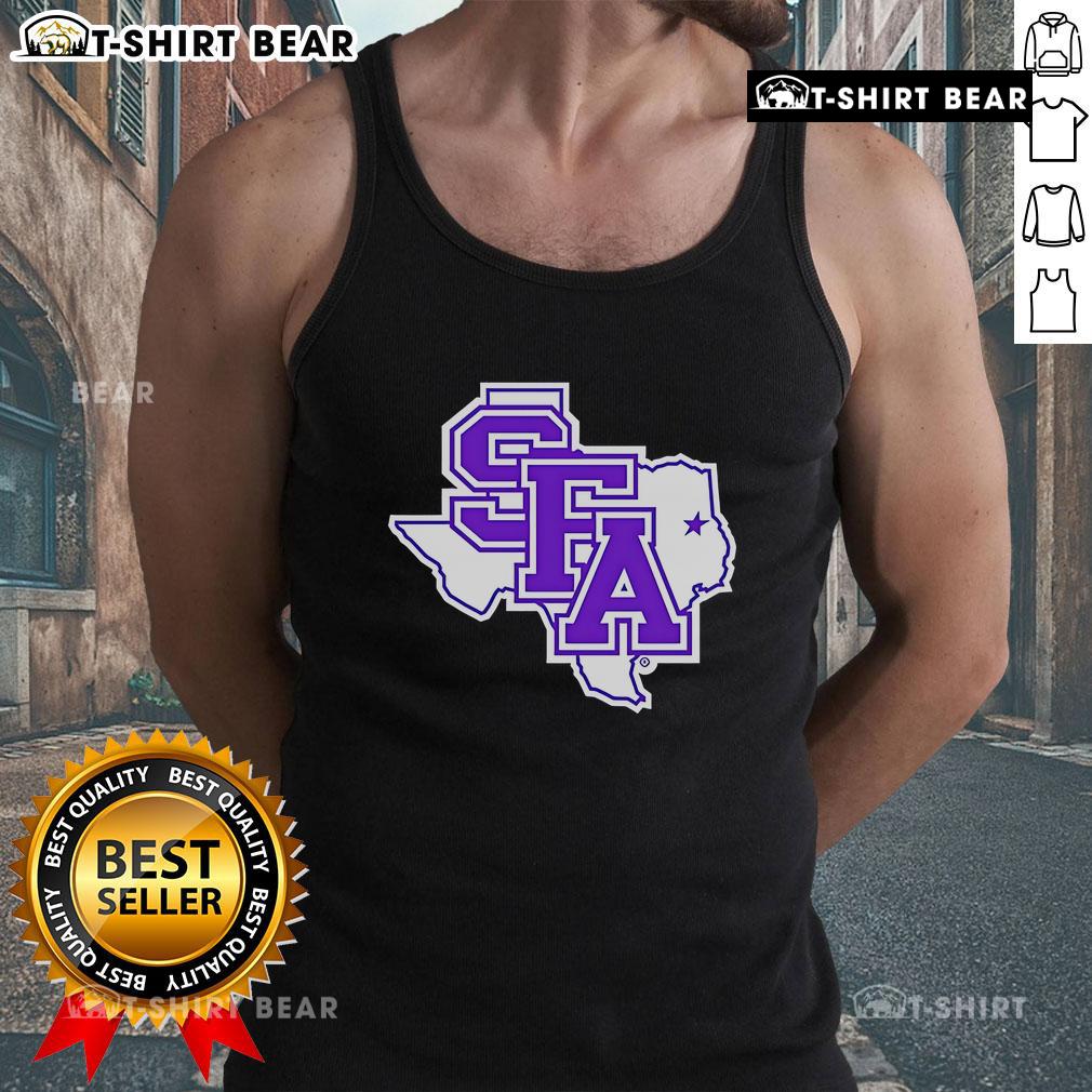 Top SFA Primary Logo Texas tank top featuring a bold design and vibrant colors, perfect for fans and casual wear.
