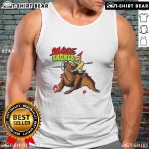 Top Savage Gnomes Tank Top featuring colorful gnome graphics, perfect for casual summer wear and gnome enthusiasts.