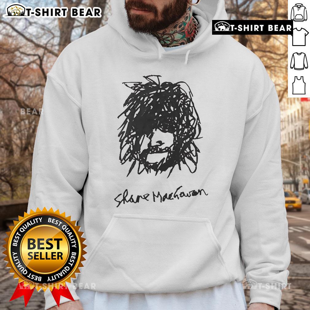 Shane MacGowan self-portrait hoodie featuring vibrant artwork of the iconic musician for fans and collectors.