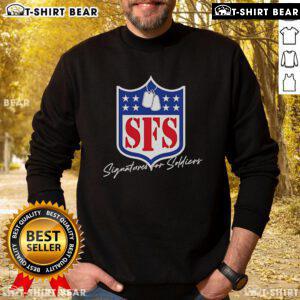 Alt Text: Top Signatures for Soldiers Gridiron Logo Sweatshirt featuring a bold design and comfortable fit for sports fans.