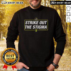 Top Spencer Schwellenbach Strike Out The Stigma Braves sweatshirt featuring bold graphics and a stylish design.