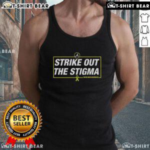 Alt Text: Top Spencer Schwellenbach Strike Out The Stigma Braves tank top featuring a stylish design and bold graphics.