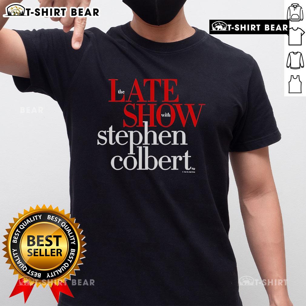 Top Stephen Colbert The Late Show With Stephen Colbert T-Shirt featuring a bold graphic design and vibrant colors.