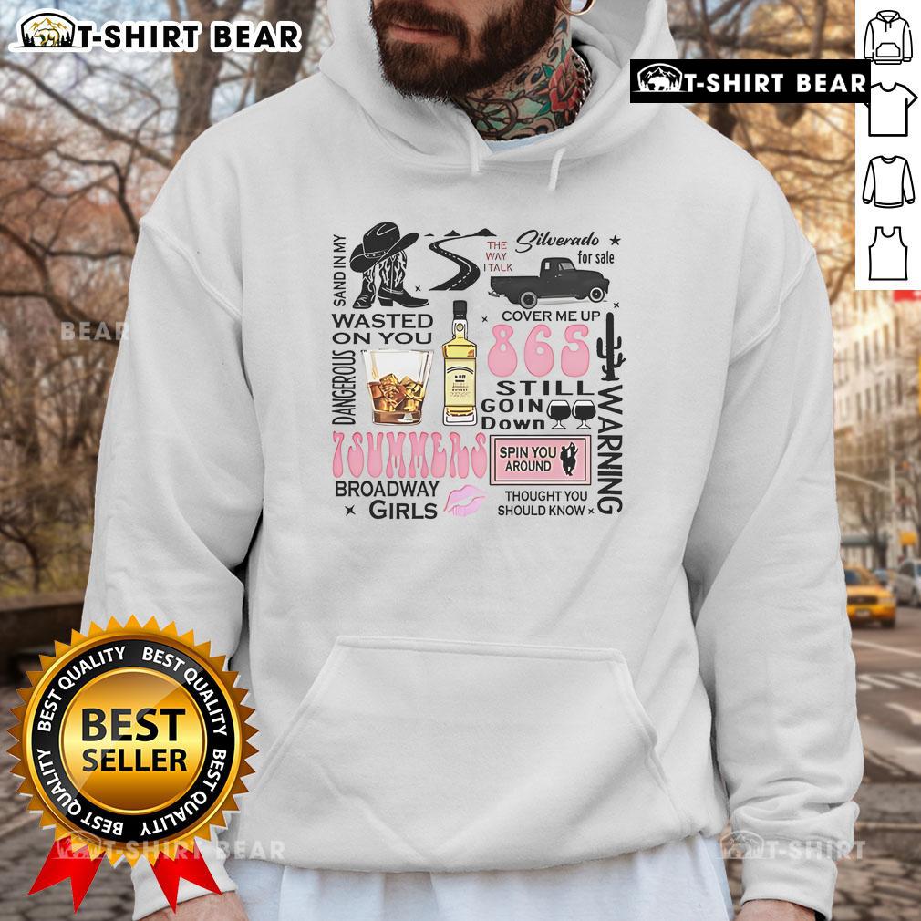 Top Wallen Western Luke Combs hoodie featuring 'Sand In My Wasted On You' design, perfect for country music fans.