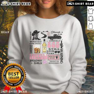 Top Wallen Western Luke Combs bumper sweatshirt featuring 'Sand In My Wasted On You' for country music fans.