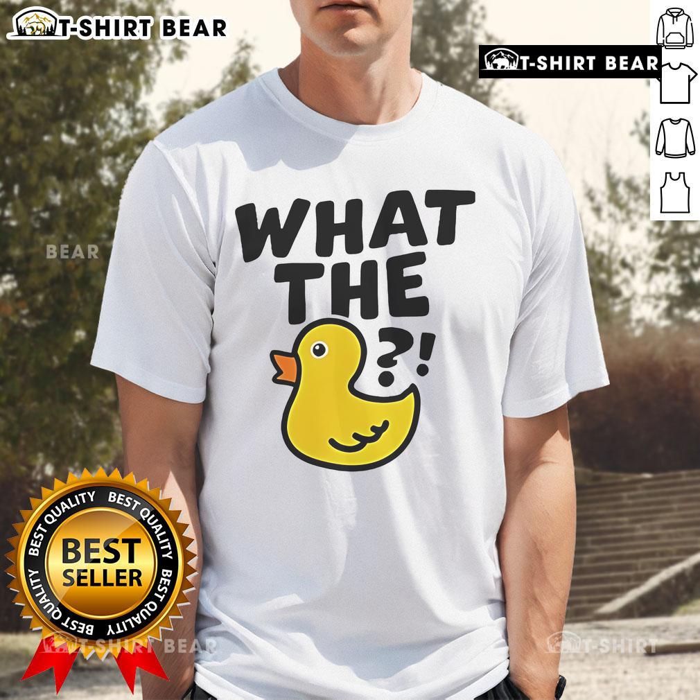 Top What The Duck Meme T-Shirt featuring a humorous duck graphic, perfect for meme lovers and casual wear enthusiasts.