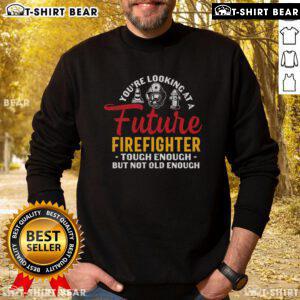 Alt Text: Future firefighter sweatshirt featuring a tough design, perfect for young aspiring heroes and fire safety enthusiasts.