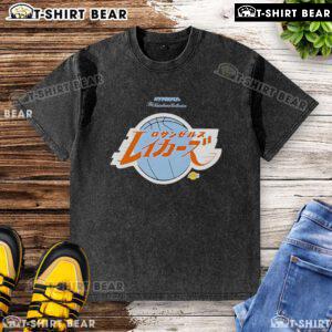 Alt Text: Awesome Los Angeles Lakers Hyperfly Katakana 2025 All-Star Game washed t-shirt featuring bold graphics and vibrant colors.