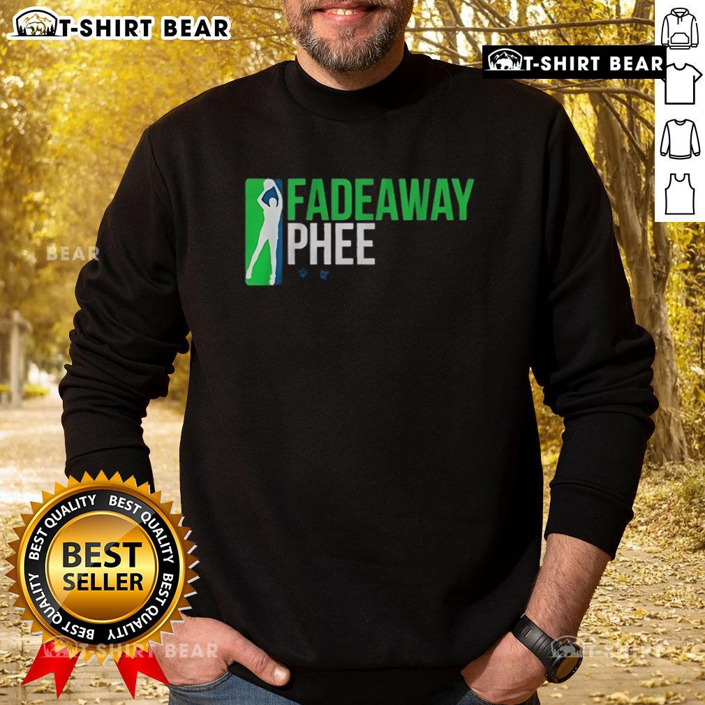 Alt Text: Napheesa Collier in an awesome fadeaway shot wearing the Phee sweatshirt, showcasing style and athleticism.