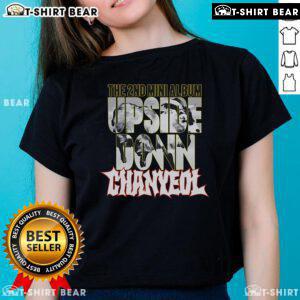 Alt Text: Awesome The 2nd Mini Album Upside Down Chanyeol Ladies Tee featuring vibrant design and stylish fit for fans.