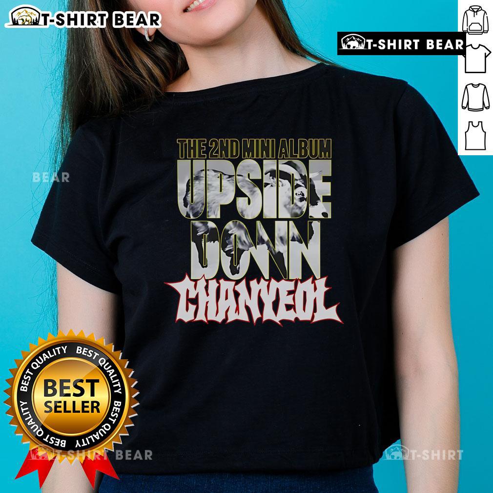 Alt Text: Awesome The 2nd Mini Album Upside Down Chanyeol Ladies Tee featuring vibrant design and stylish fit for fans.