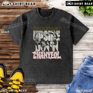Chanyeol wearing an 'Awesome The 2nd Mini Album Upside Down' washed t-shirt, showcasing stylish K-pop fashion.