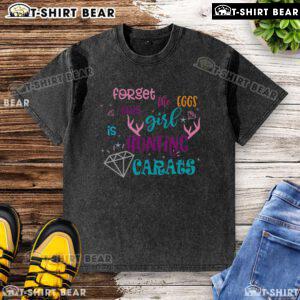 Girl wearing a 'Forget the Eggs, I'm Hunting Carats' Easter diamond t-shirt, showcasing a fun and festive style for the holiday.