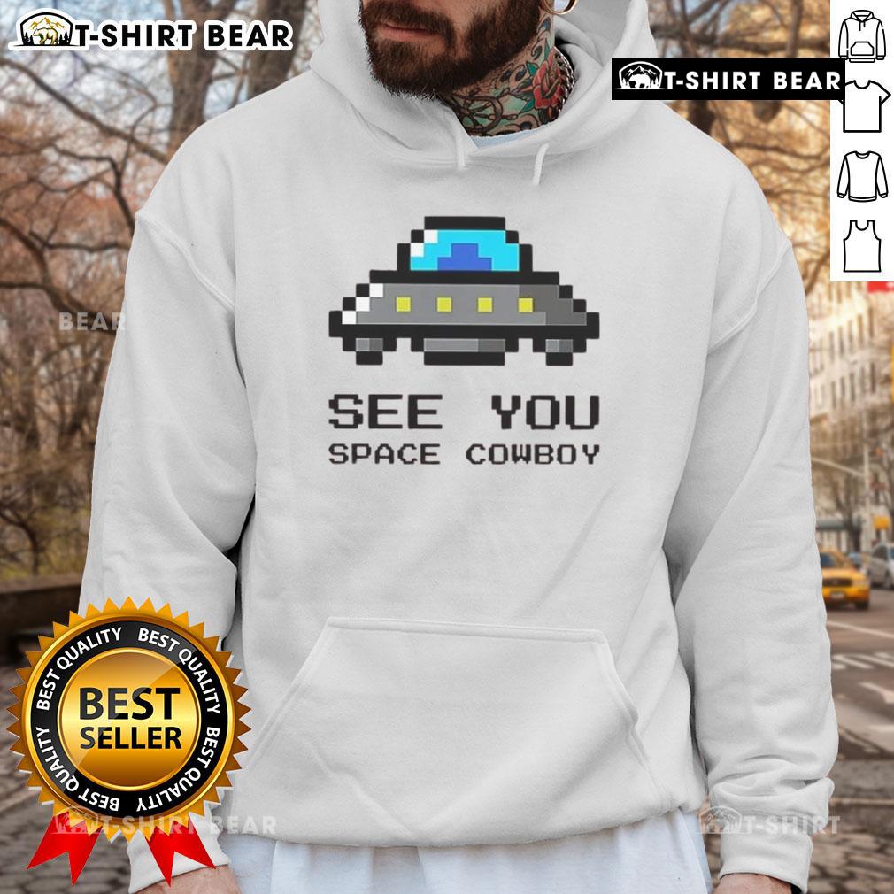 Funny See You Space Cowboy UFO Hoodie featuring a playful alien design and vibrant colors for a unique style.