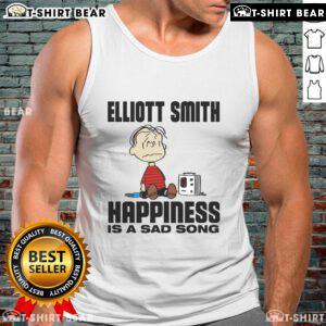 Good Elliott Smith Happiness Is A Sad Song Peanuts Tank Top featuring a stylish design inspired by music and nostalgia.