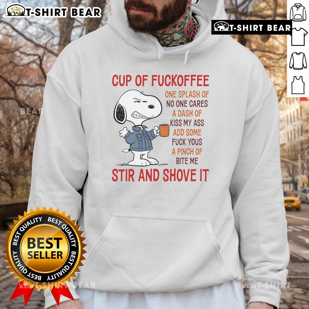 Alt Text: Cozy hoodie featuring Good Snoopy Cup of Fuckoffee design, perfect for casual wear and expressing your unique style.