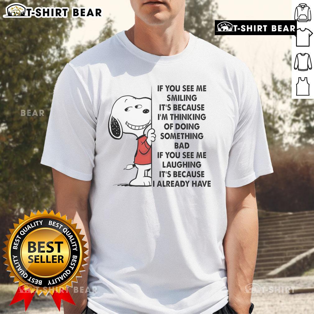 Good Snoopy T-Shirt featuring a smiling Snoopy with the quote about mischief, perfect for casual wear and fans.