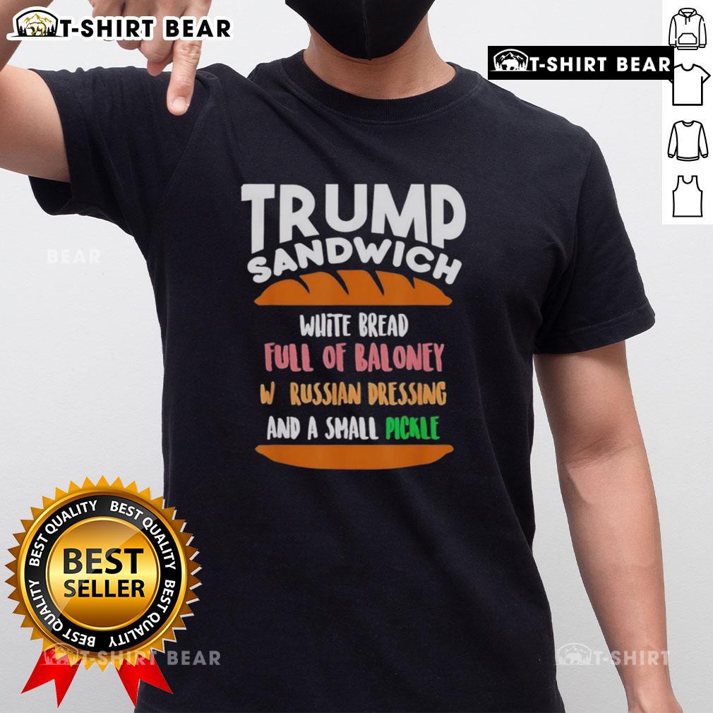 Good Trump Sandwich Free DC Anti-Trump Sarcastic T-Shirt design featuring bold graphics and witty text on a casual tee.