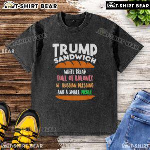 Good Trump Sandwich Free DC Anti-Trump Sarcastic Washed T-Shirt featuring a humorous design for political satire.