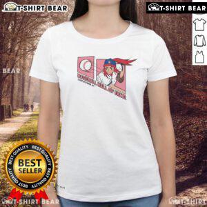 Nice Champion Baseball Hall of Fame manga girl Oxford ladies tee in vibrant colors, perfect for casual baseball fans.