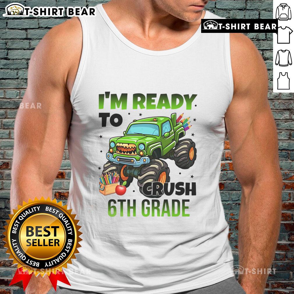 6th Grade Monster Truck tank top featuring a bold design, perfect for kids ready to crush it in style.