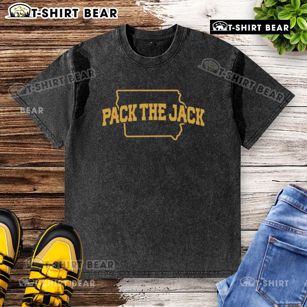 Nice Pack Iowa Hawkeyes Football washed t-shirt in black, featuring team logo and comfortable fit for fans.
