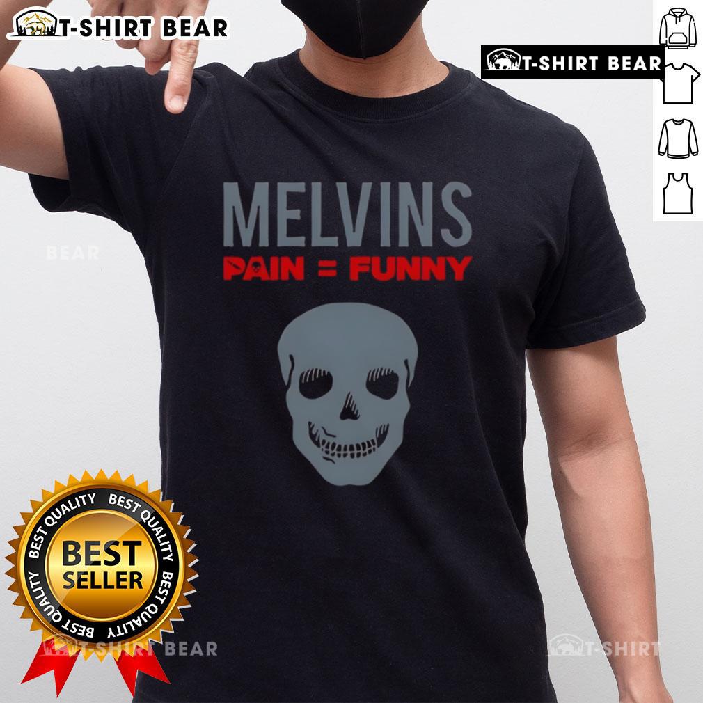 Official Melvins Pain Funny Skull T-Shirt featuring a unique skull design, perfect for fans of the Melvins band.