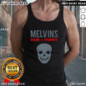 Official Melvins Pain Funny Skull Tank Top featuring a unique skull design, perfect for music fans and casual wear.