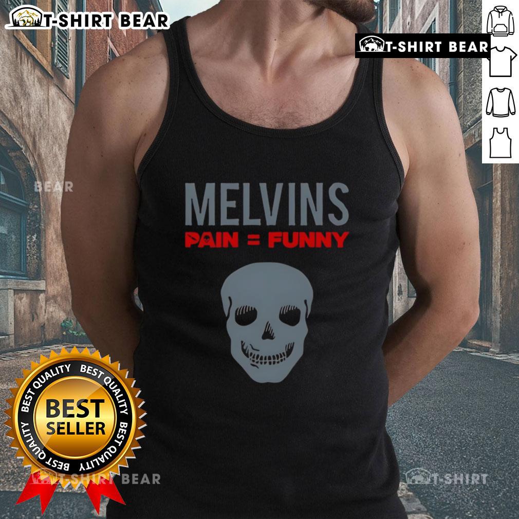 Official Melvins Pain Funny Skull Tank Top featuring a unique skull design, perfect for music fans and casual wear.