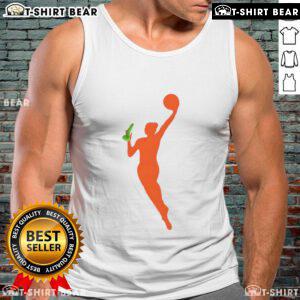 Alt Text: Official New WNBA Logo sex toy meme tank top featuring a humorous design for basketball fans.