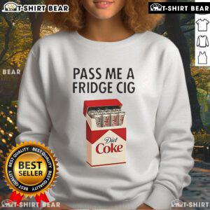 Alt Text: Official Pass Me Fridge Cigarette Diet Coke Sweatshirt featuring a trendy design for casual wear enthusiasts.