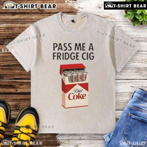 Alt Text: Official Pass Me Fridge Cigarette Diet Coke T-Shirt featuring a trendy design for casual wear lovers.