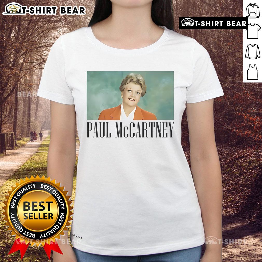 Official Paul Angela Lansbury Sarcastics Ladies Tee featuring a stylish design celebrating classic humor and iconic actress.