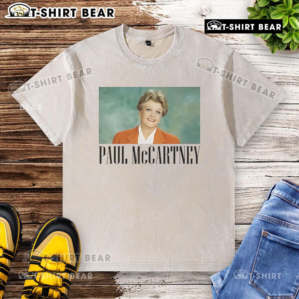 Official Paul Angela Lansbury Sarcastics Washed T-Shirt featuring a vintage design and soft fabric for casual wear.