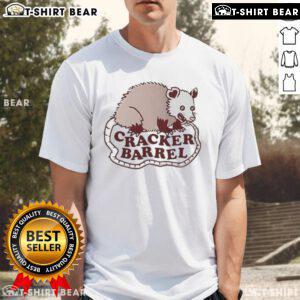Official Possum Cracker Barrel T-Shirt featuring a playful possum design, perfect for fans of unique country apparel.