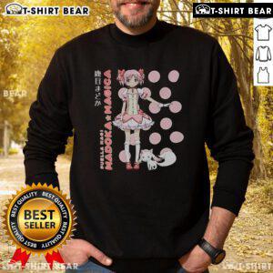 Official Puella Magi Madoka Magica Madoka Kaname polka dot sweatshirt featuring vibrant colors and iconic character design.