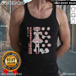 Alt Text: Madoka Kaname polka dot tank top from Puella Magi Madoka Magica, featuring vibrant colors and stylish design.