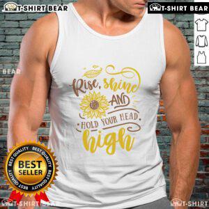 Alt Text: Official Rise Shine and Hold Your Head Sunflower Tank Top featuring a vibrant sunflower design on a stylish tank.