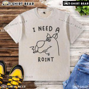 Official Scooby-Doo Smoking I Need A Roint Washed T-Shirt featuring a playful Scooby-Doo graphic for fans.