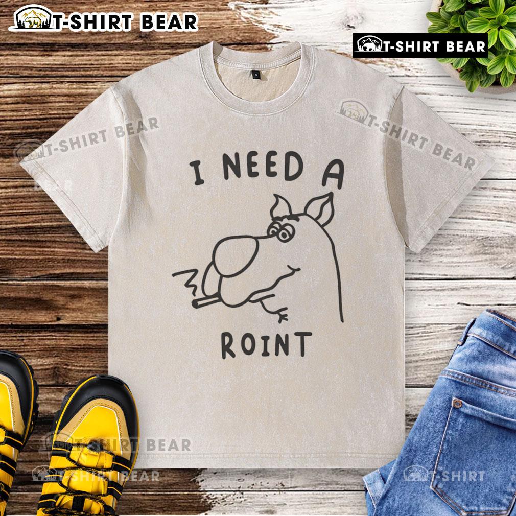 Official Scooby-Doo Smoking I Need A Roint Washed T-Shirt featuring a playful Scooby-Doo graphic for fans.