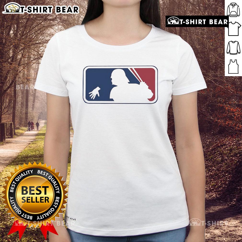 Official Star Wars X MLB logo ladies tee featuring a stylish design for fans of both franchises.
