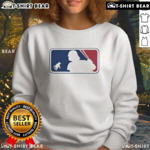 Official Star Wars x MLB logo sweatshirt featuring a unique design blending iconic elements from both franchises.