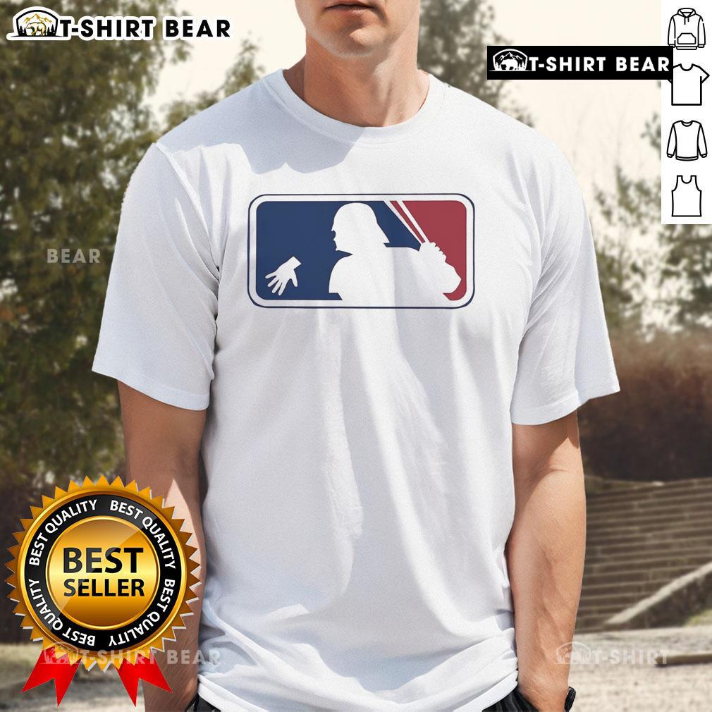Official Star Wars X MLB logo t-shirt featuring iconic designs for fans of baseball and the Star Wars franchise.