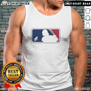 Alt Text: Official Star Wars X MLB logo tank top featuring iconic designs for fans of both franchises.
