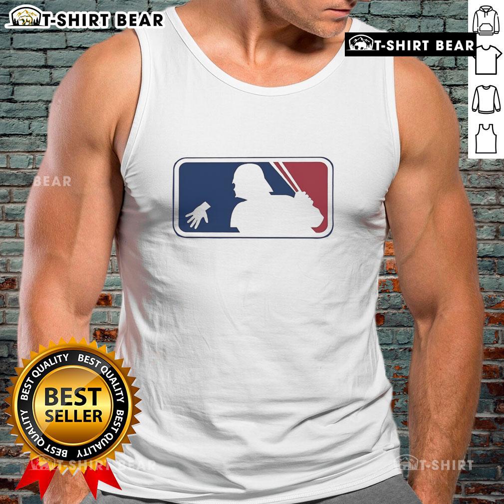 Alt Text: Official Star Wars X MLB logo tank top featuring iconic designs for fans of both franchises.